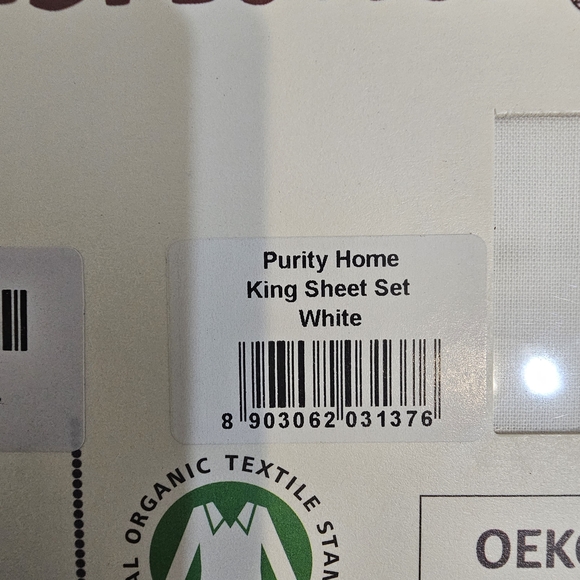 Purity Home 100% Organic Cotton Percale King Sheet Set – Crisp & Breathable - Picture 7 of 8